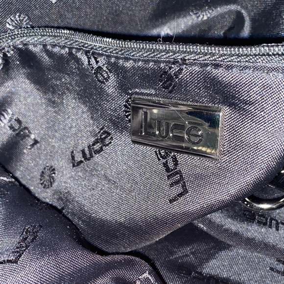Luce Black Pebble Leather Shoulder Bag. - Picture 8 of 11